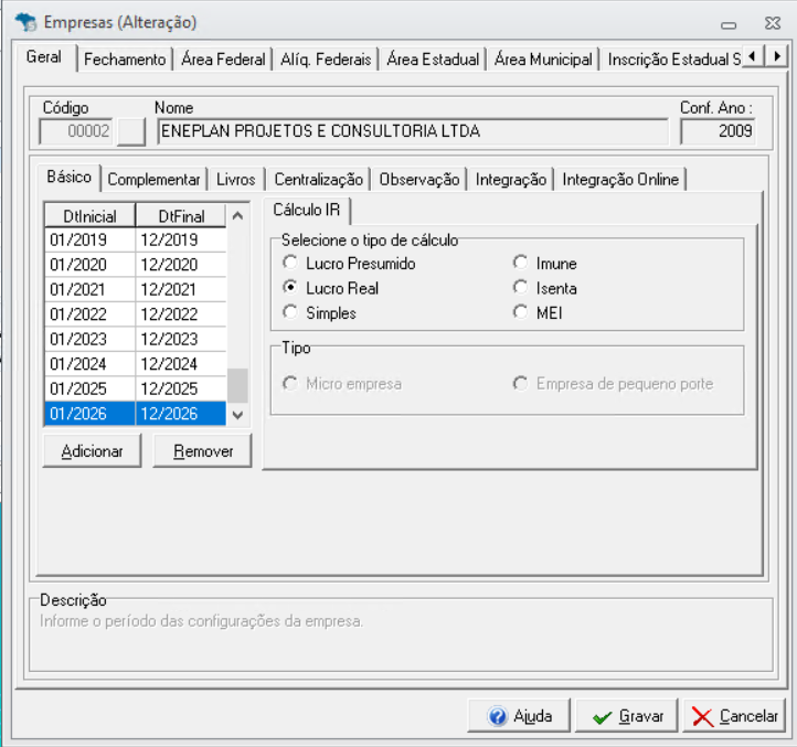 Alterdata - configuração básica e regime tributário