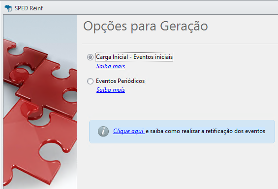 Alterdata Fiscal — opções Carga Inicial e Eventos Periódicos no SPED Reinf