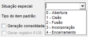 Campo Situação especial do SPED Contribuições